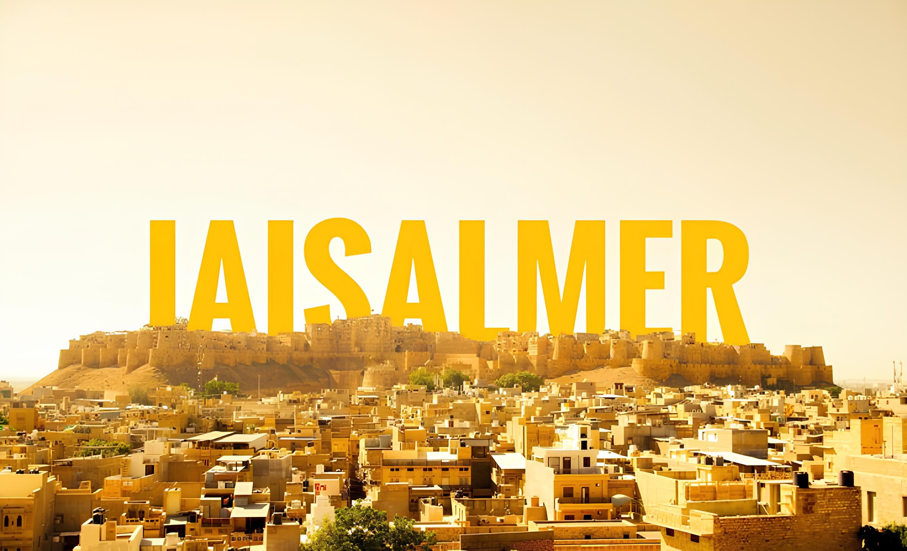 The golden city of Jaisalmer — sandstone rooftops below the walls of the Golden Fort